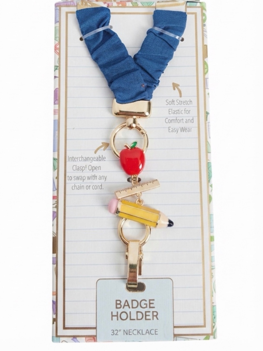 NWT ⚜️🍎⚜️ True To Form Teacher-Themed Badge Holder